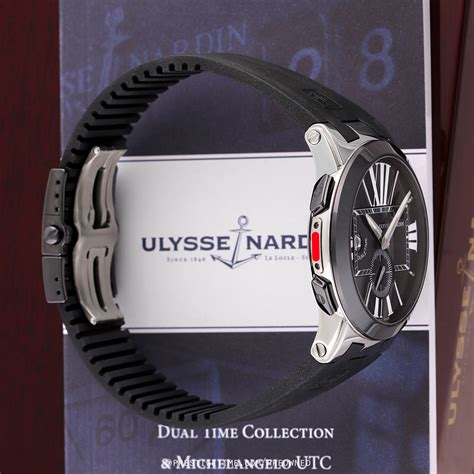 pre owned ulysse nardin executive dual time 43mm 243 00 3 42