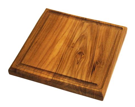 Mountain Woods Brown Solid Teak Wood Cutting Board Wjuice Groove