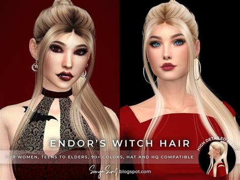 The Sims Resource Sonyasims Endors Witch Hair Collaboration Br