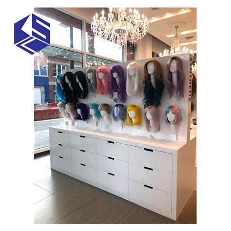 China Fashion Hair Extension Display Stand Wall Mounted Wig Display