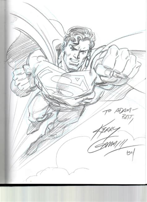 Superman Kerry Gammill In Adam Harriss Superman Comic Art Gallery Room