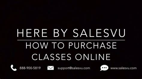 how to purchase classes online here by salesvu youtube
