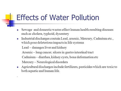 Causes Of Water Pollution In Points