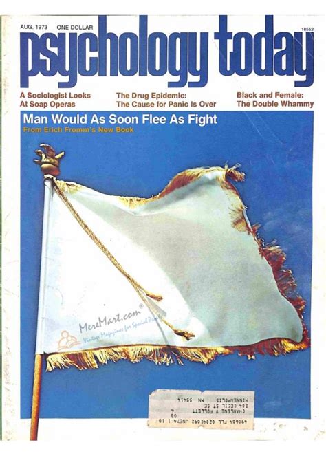 Cover Print Of Psychology Today August 1973