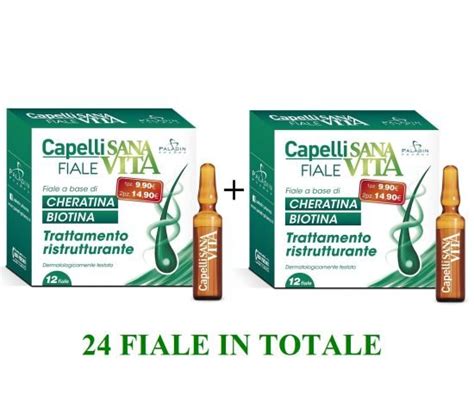 Sanavita Capelli 24 Fiale Trattamento Caduta Con Cheratina E Biotina