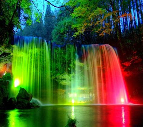 Flower Waterfall 3d Wallpaper Full Hd Nature Pictures Mural Wall