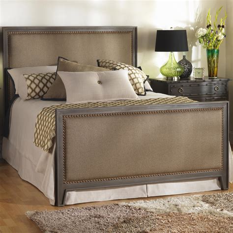 Wesley Allen Iron Beds King Avery Iron Bed With Upholstered Panels And