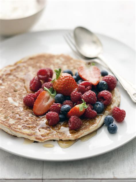 Fluffy Fruit Pancakes Justine Pattisons Delicious American Style