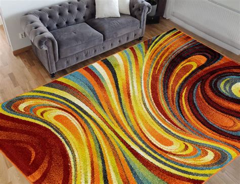 Hr Colorful Rainbow Area Rug 5x7 Rugs For Living Room