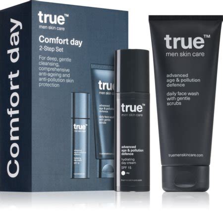 True Men Skin Care Comfort Day Kit Per La Cura Del Viso Per Uomo