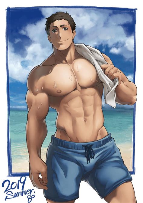 Yamalu Sawamura Daichi Haikyuu Highres Boy Abs Bara