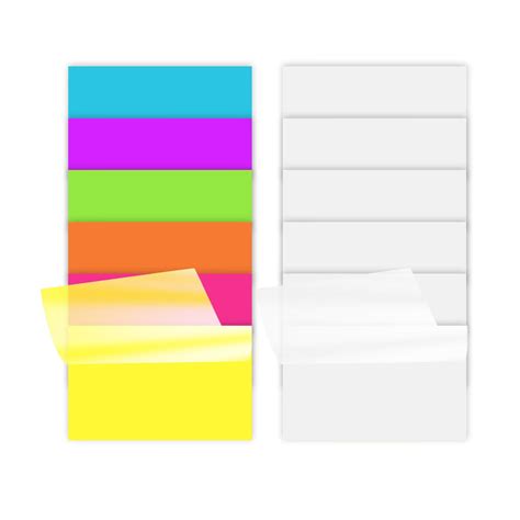 Ikyce Transparent Sticky Notes X Inch Assorted Colors Sheets