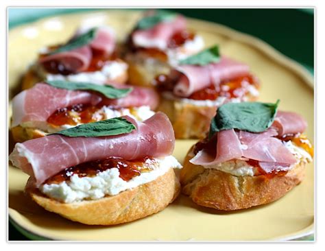 The Italian Dish Posts Crostini With Prosciutto Goat Cheese And