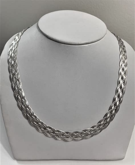 Vintage Sterling Silver 925 Su Italy Braided Woven
