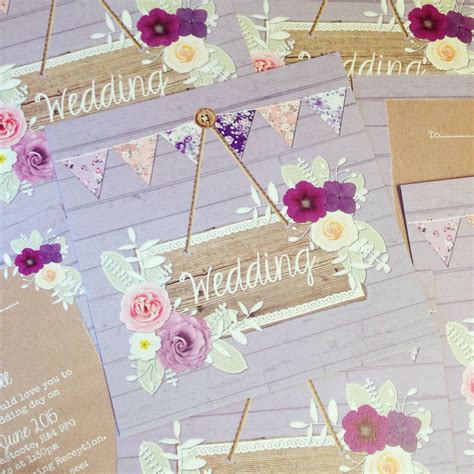 A Gorgeous Purple Version Of The Cornflower Meadow Wedding Stationery