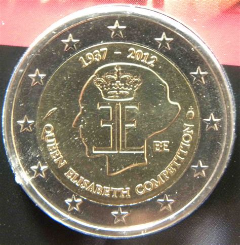 Belgium 2 Euro Coin 75th Anniversary Of The Queen Elisabeth Music