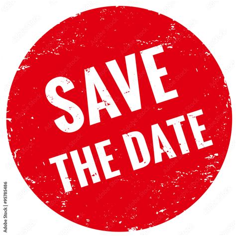 Save The Date Stempel Rot Stock Vector Adobe Stock