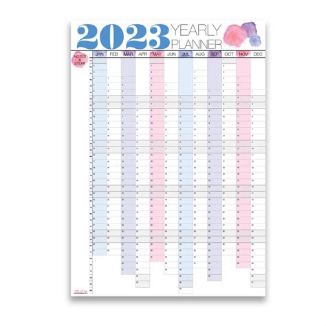 2023 Year Calendar A1 Poster Size Yearly Planner 365 Planner