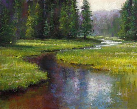 Creeks Journey Wetcanvas Pastel Landscape Landscape Paintings