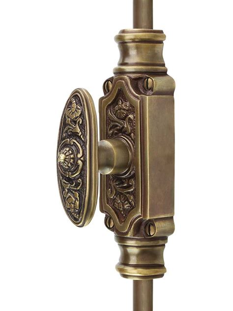 Filigree Brass Cremone Bolt 9 Foot Length In Antique By Hand
