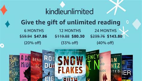 Kindle Unlimited Subscriptions Off Gift Deal The Ebook Reader Blog
