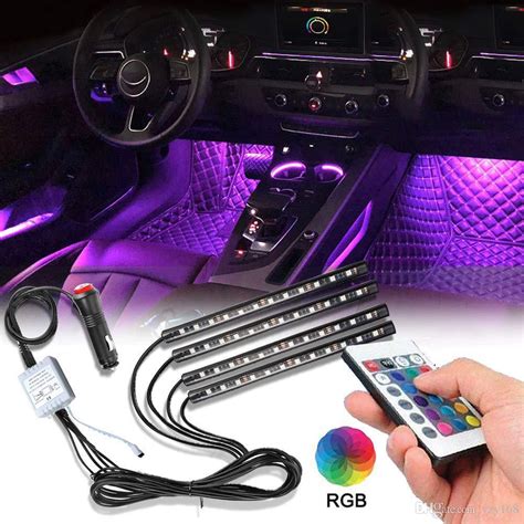 Yorkim 578 festoon led bulb. Car Interior Lights 48 LED Car Floor Atmosphere Glow Neon ...