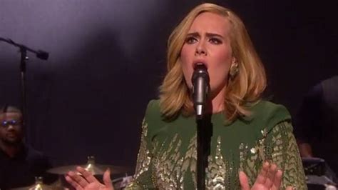 Adele At The Bbc Watch Singer Perform Hello Live For The First