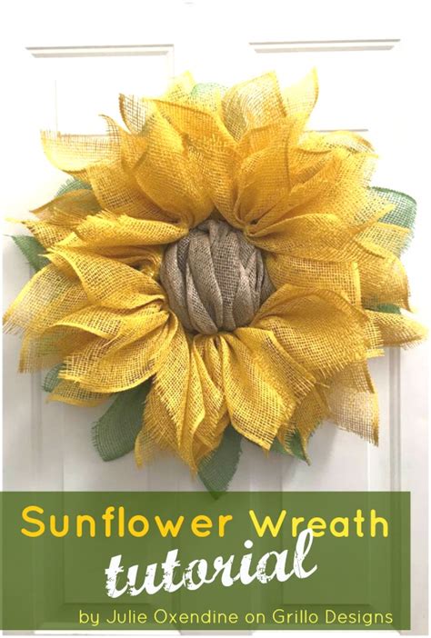Diy Sunflower Wreath Tutorial Grillo Designs