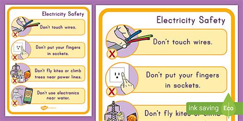 Electricity Safety Poster Teacher Made Twinkl