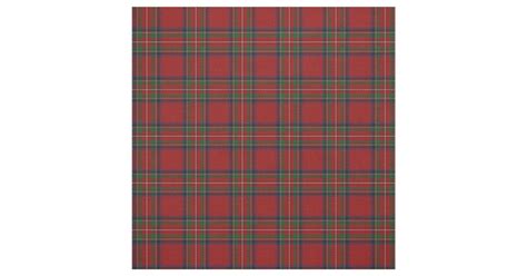 Clan Stewart Royal Red Scottish Tartan Fabric Zazzle