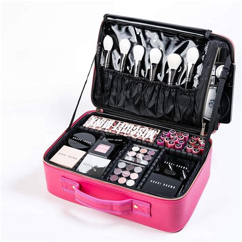 Ts For Women Rownyeon Pu Leather Makeup Bag Portable Makeup Artist