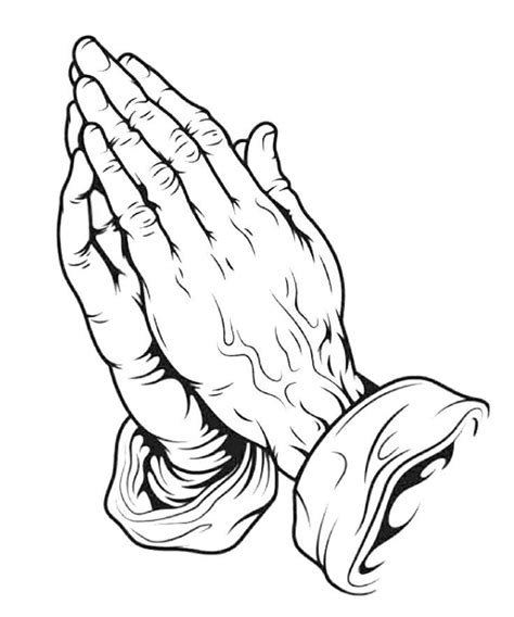 An Image Of Praying Hands In Black And White