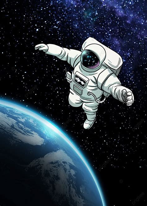 Latar Belakang Astronot Dengan Latar Belakang Planet Luar Angkasa Tangan Terbuka Gambar