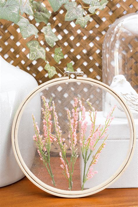 How To Make Embroidery Hoop Art Using Tulle Diy