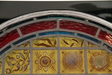 Spectacular Aesthetic Movement Stained Glass Window In Ebonized Walnut Frame At 1stdibs