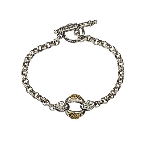 Classical Bracelet In 18k Gold And Sterling Silver Gerochristo Jewelry