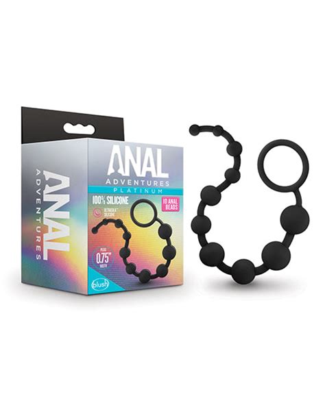 Blush Anal Adventures Platinum Silicone 10 Anal Beads Fascinations