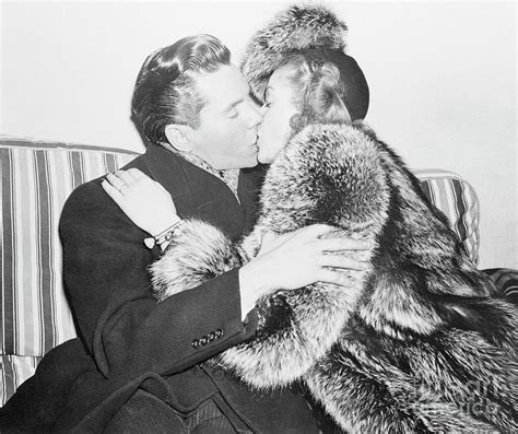 Desi Arnaz Kissing His New Wife Lucille Photograph By Bettmann Fine Art America