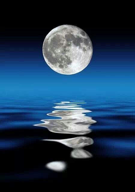 Beautiful Moon Over Water Beautiful Moon Blue Moon