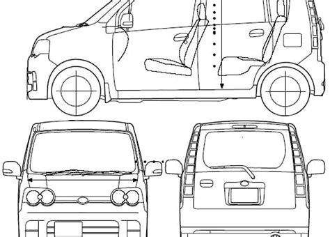 Daihatsu Move Custom Daihatsu Drawings Dimensions Pictures
