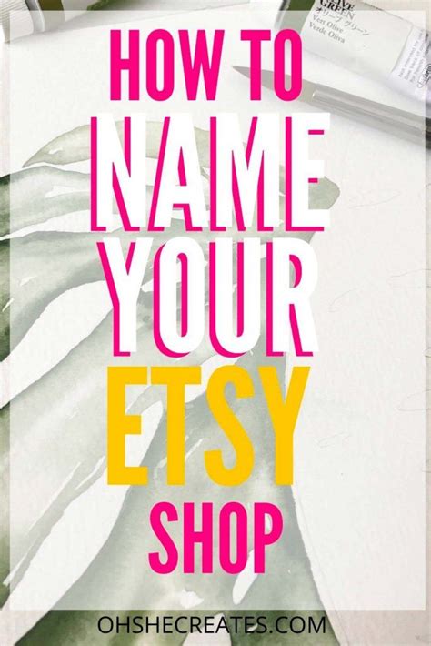 How To Name Your Etsy Shop Etsy Shop Names Starting Etsy Shop Etsy