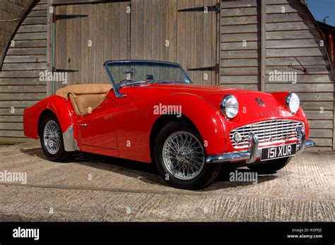 Triumph Tr3 1950s Classic British Sports Car Stock Photo Alamy