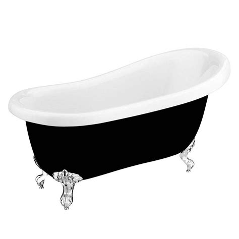 Astoria Black 1550 Roll Top Slipper Bath W Ball Claw Leg Set