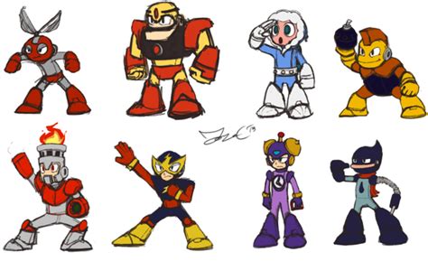 Robot Masters Sketch Mm1 By Joncausith On Deviantart Mega Man Art