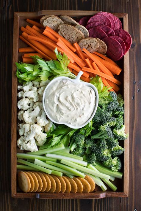 Easy Veggie Tray With Dip Peas And Crayons Blog