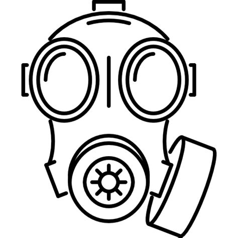 Gas Mask Coloring Lineal Icon