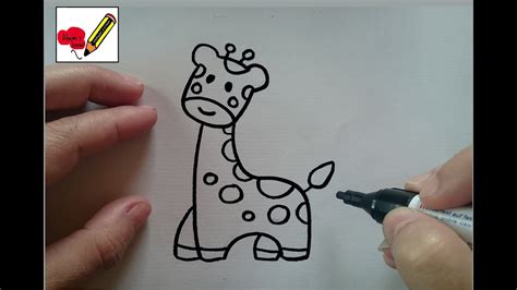 Como Dibujar Una Jirafa Draw A Child Giraffe Youtube
