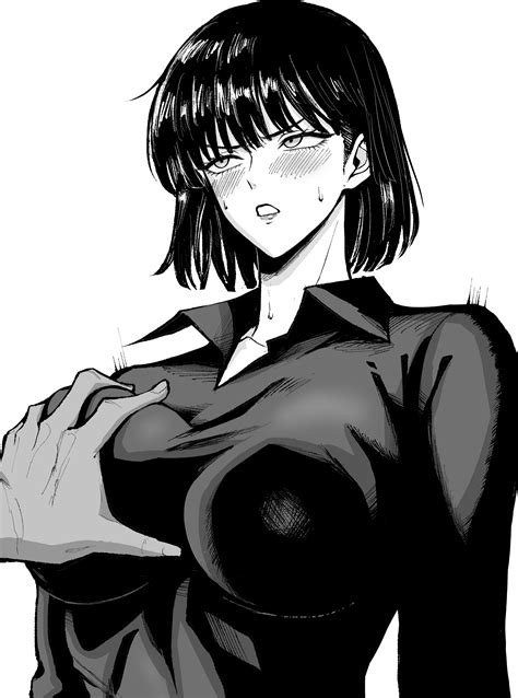 Rule 34 Big Breasts Black Hair Bob Cut Breast Grab Fubuki One Punch