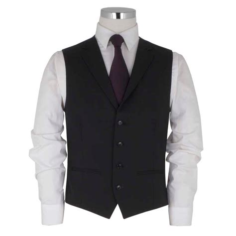 Black Notch Lapel Waistcoat Tom Murphys Formal And Menswear