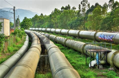 Industrial Pipeline By Leungchopan Vectors And Illustrations With